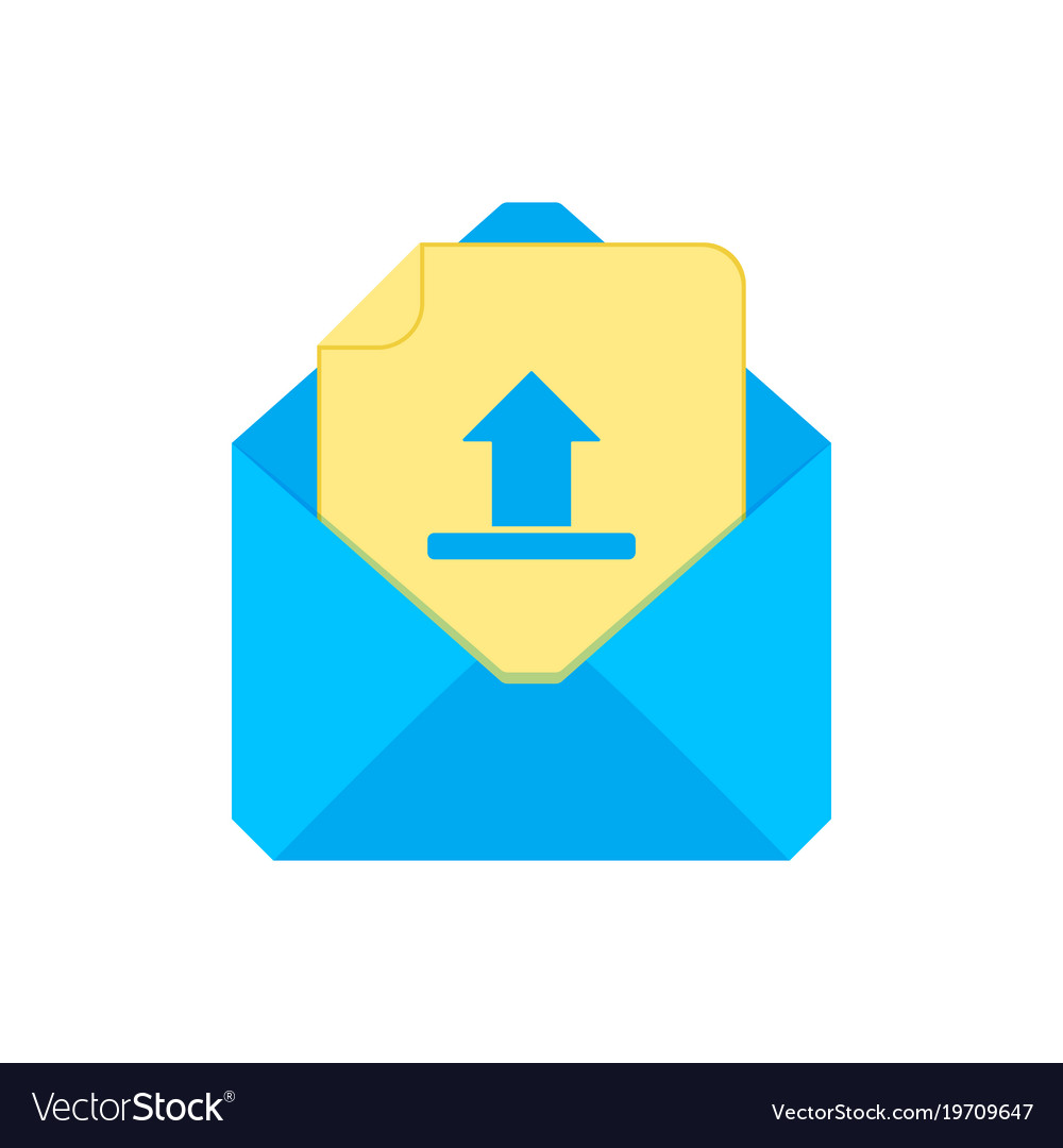 Mail symbol envelope icon upload