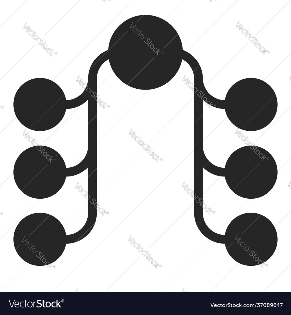 Nodes circles with connections interconnected vector image Nodes circles with connections interconnected