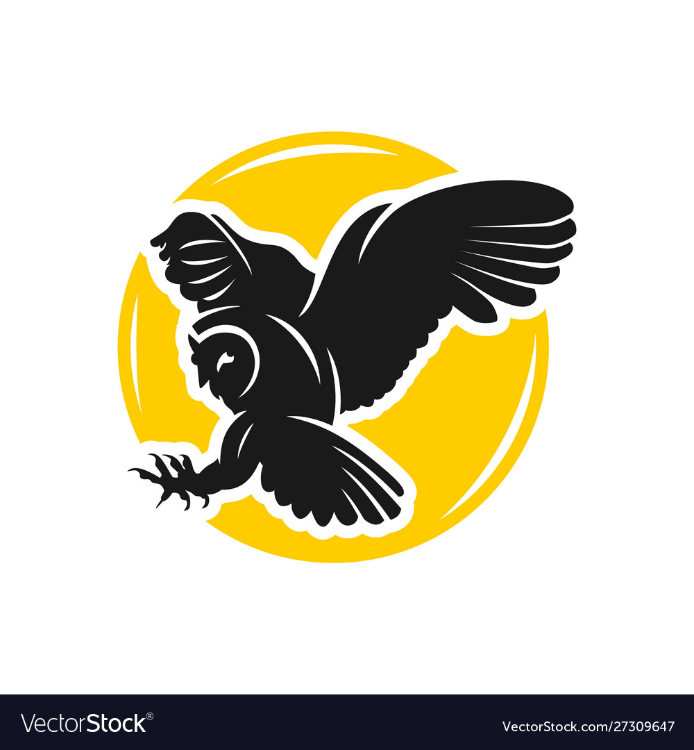 Owl logo design with circles