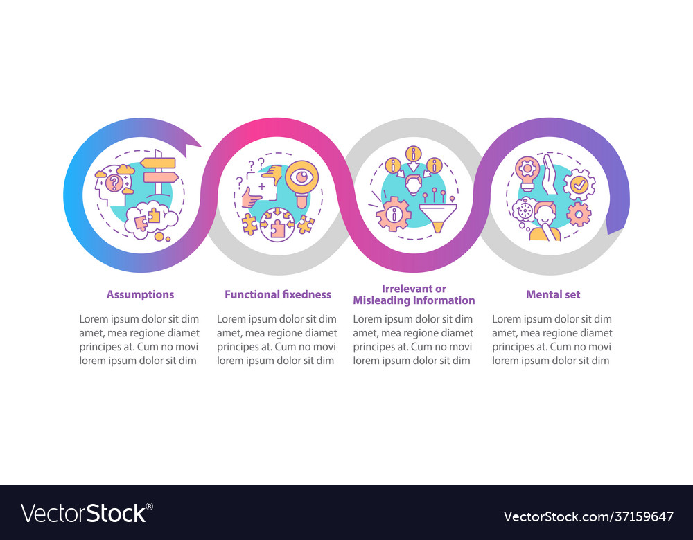 Problem solving issues infographic template vector image Problem solving issues infographic template