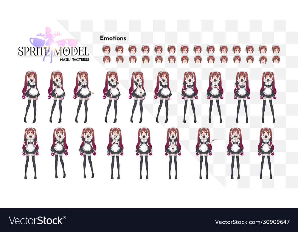 Sprite full length character for game visual