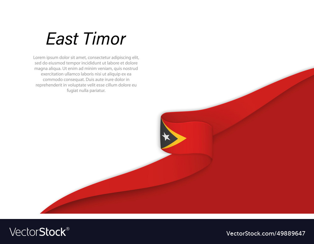 Wave flag of east timor with copyspace background Vector Image Wave flag of east timor with copyspace background