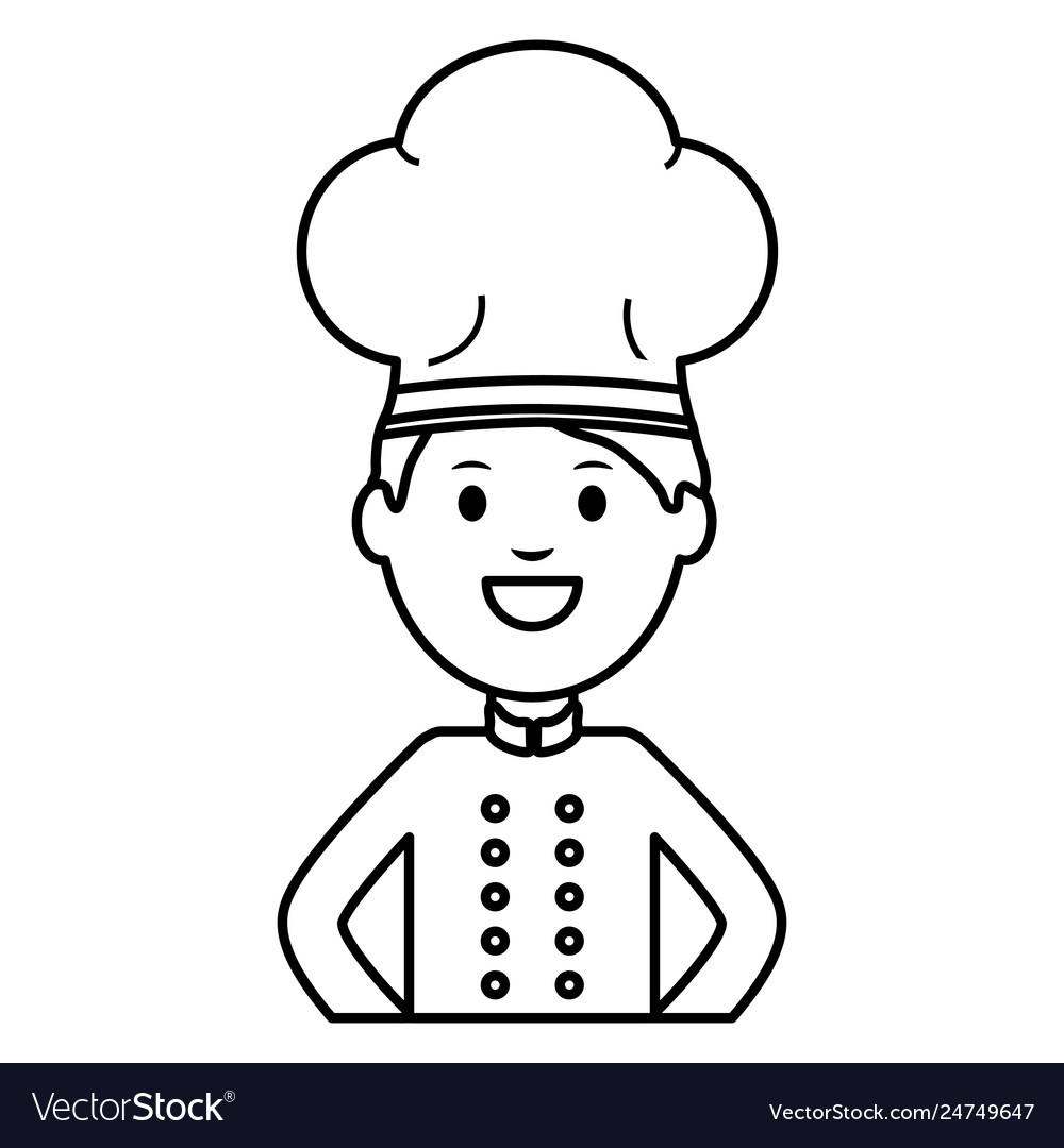 Young chef avatar character Royalty Free Vector Image