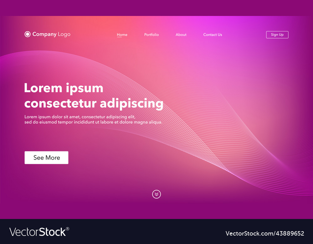 Abstract background website landing page template