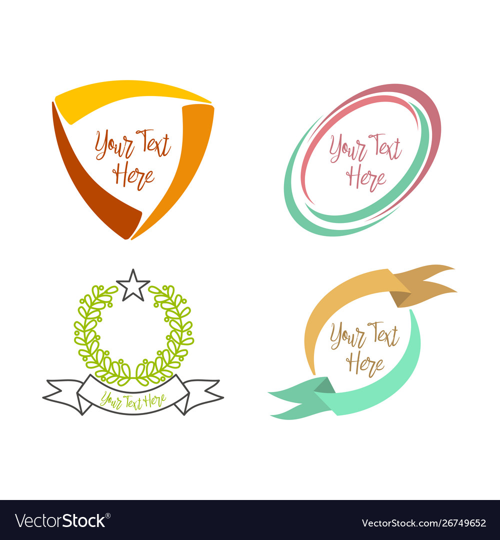 Abstract emblem blank design template frame border