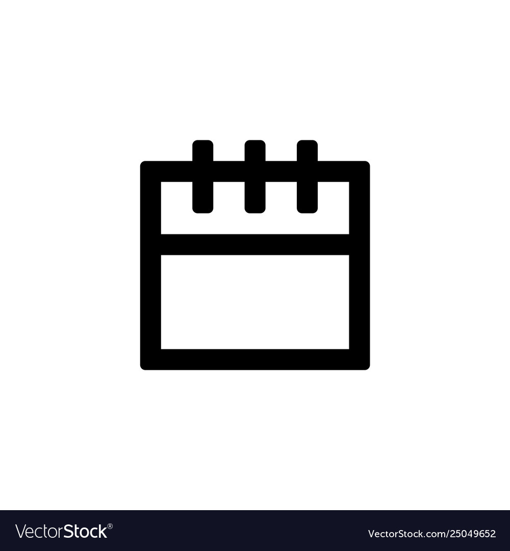 Calendar icon for simple flat style ui design