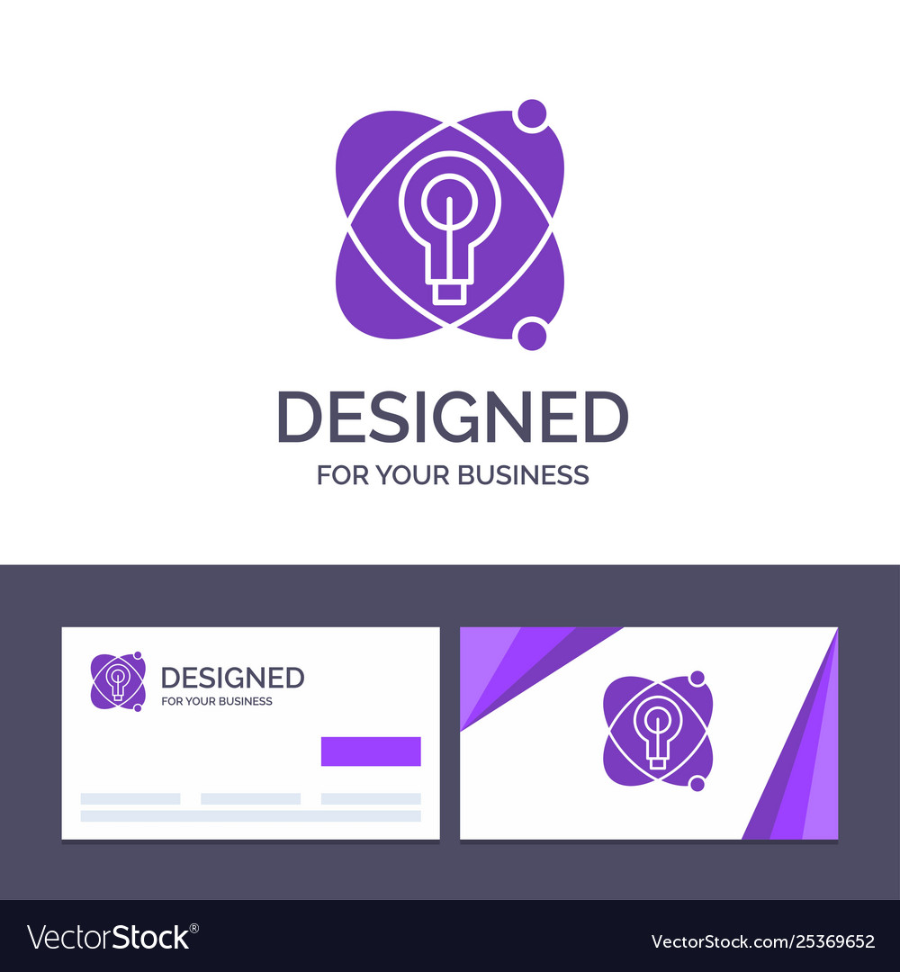 Creative business card and logo template atom