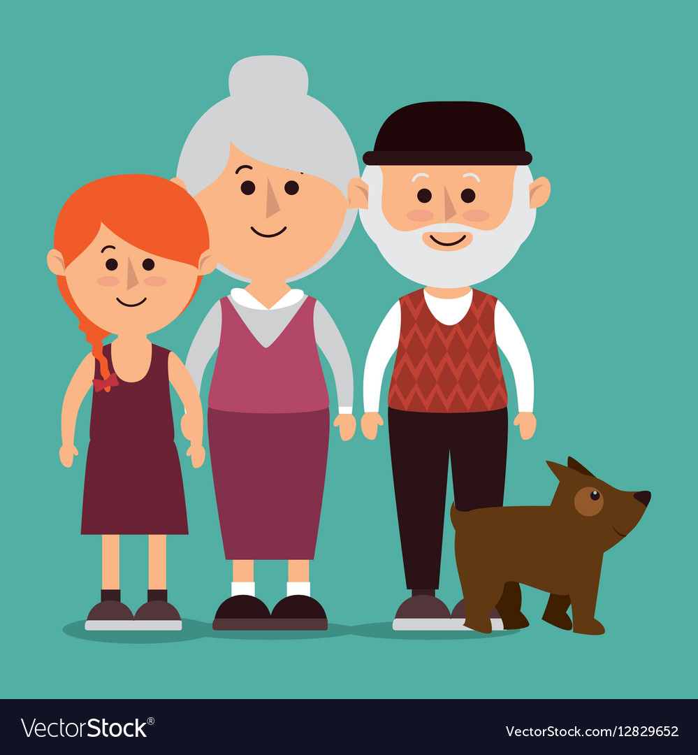 Cute family members group Royalty Free Vector Image