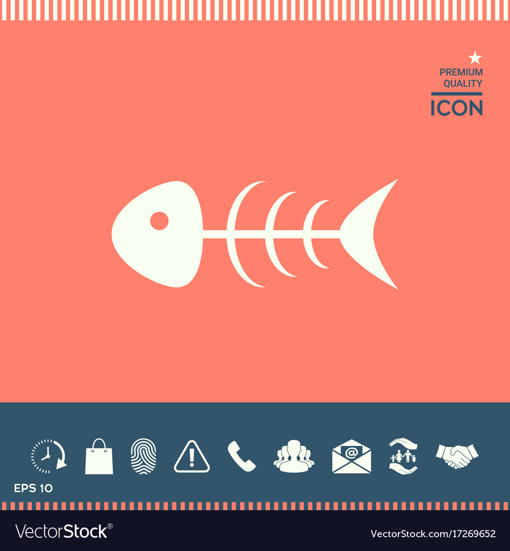 Fish skeleton icon