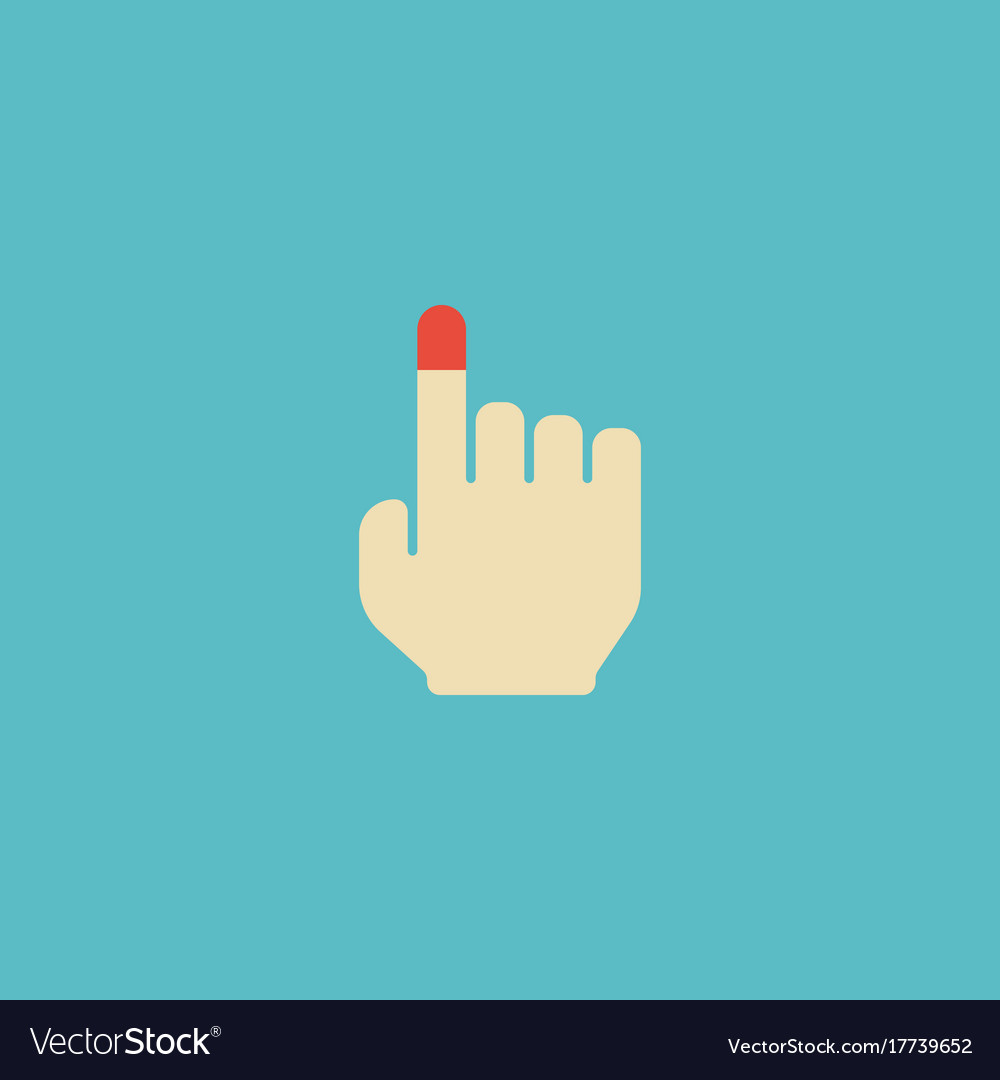 Flat icon touchscreen element