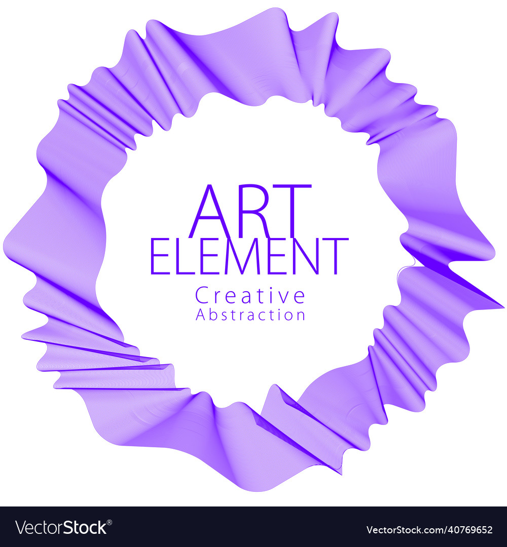 Flowing smooth linear frame in a shape of circle Vector Image Flowing smooth linear frame in a shape of circle