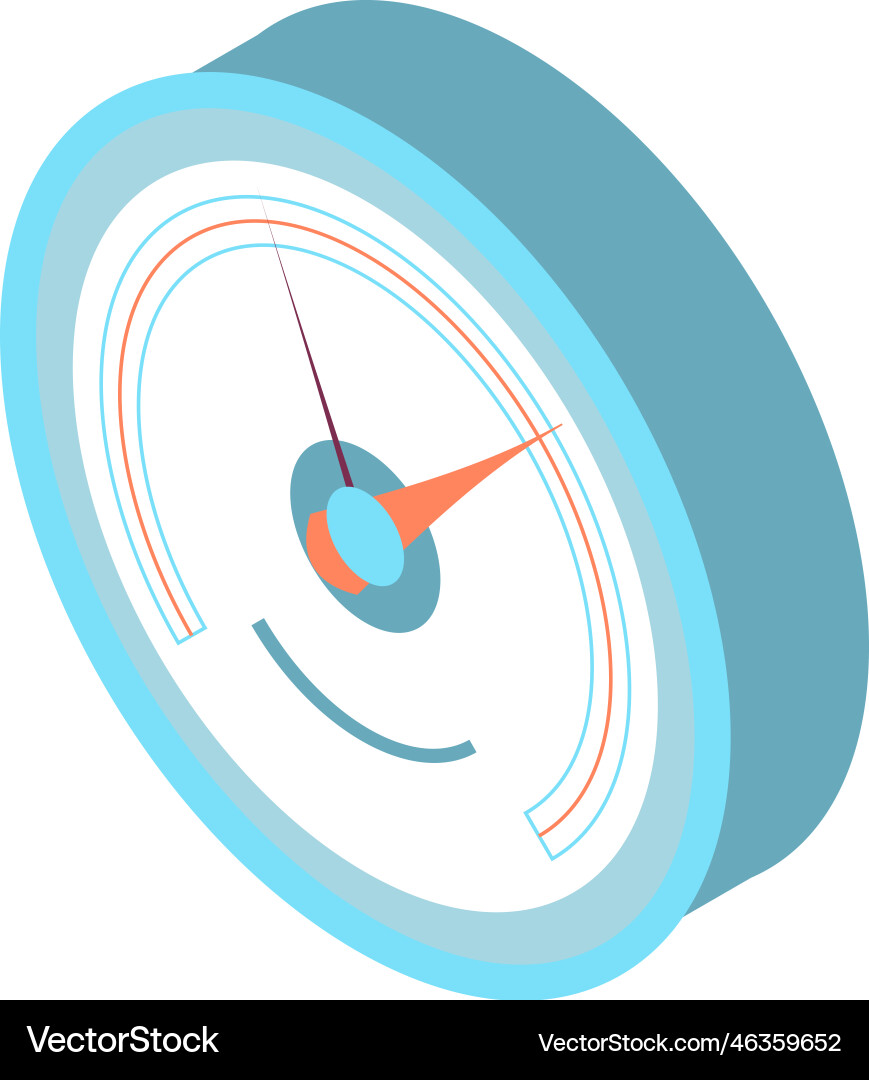 Barometer Visuals Forecasters barometer isometric composition Vector Image