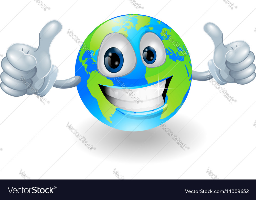 happy earth thumbs up