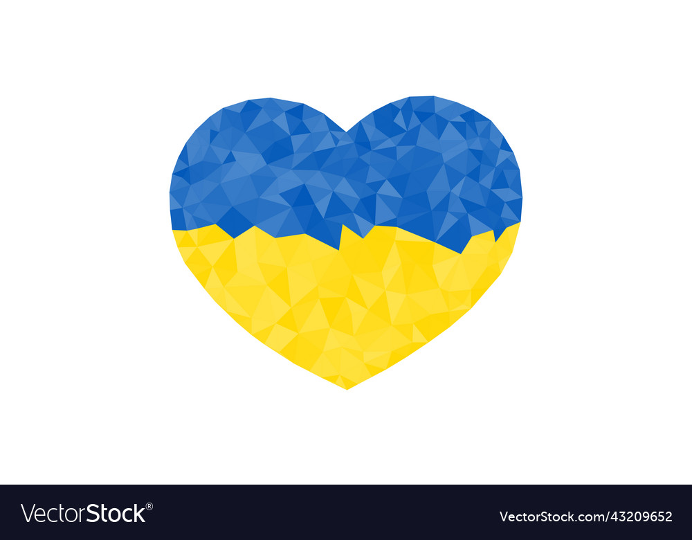 Heart in ukrainian colors