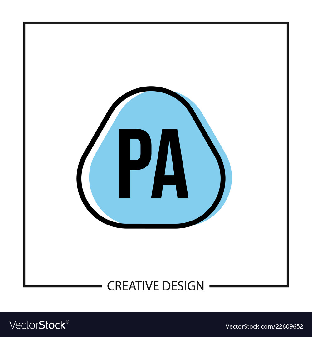 Initial pa letter logo template design