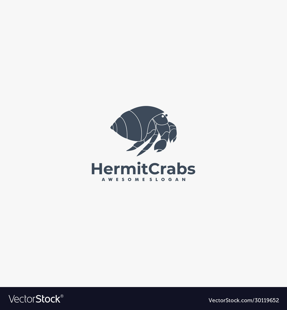 Logo hermit crabs silhouette style