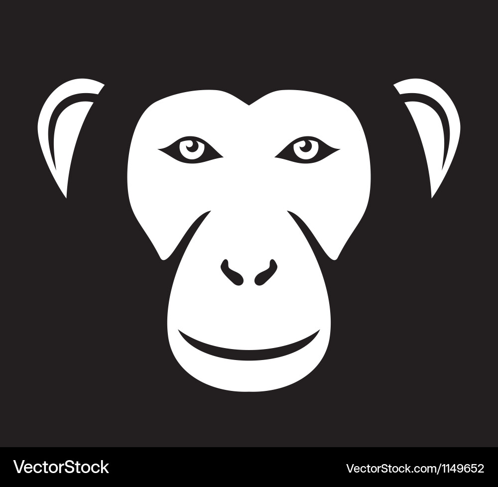 Monkey head Royalty Free Vector Image - VectorStock