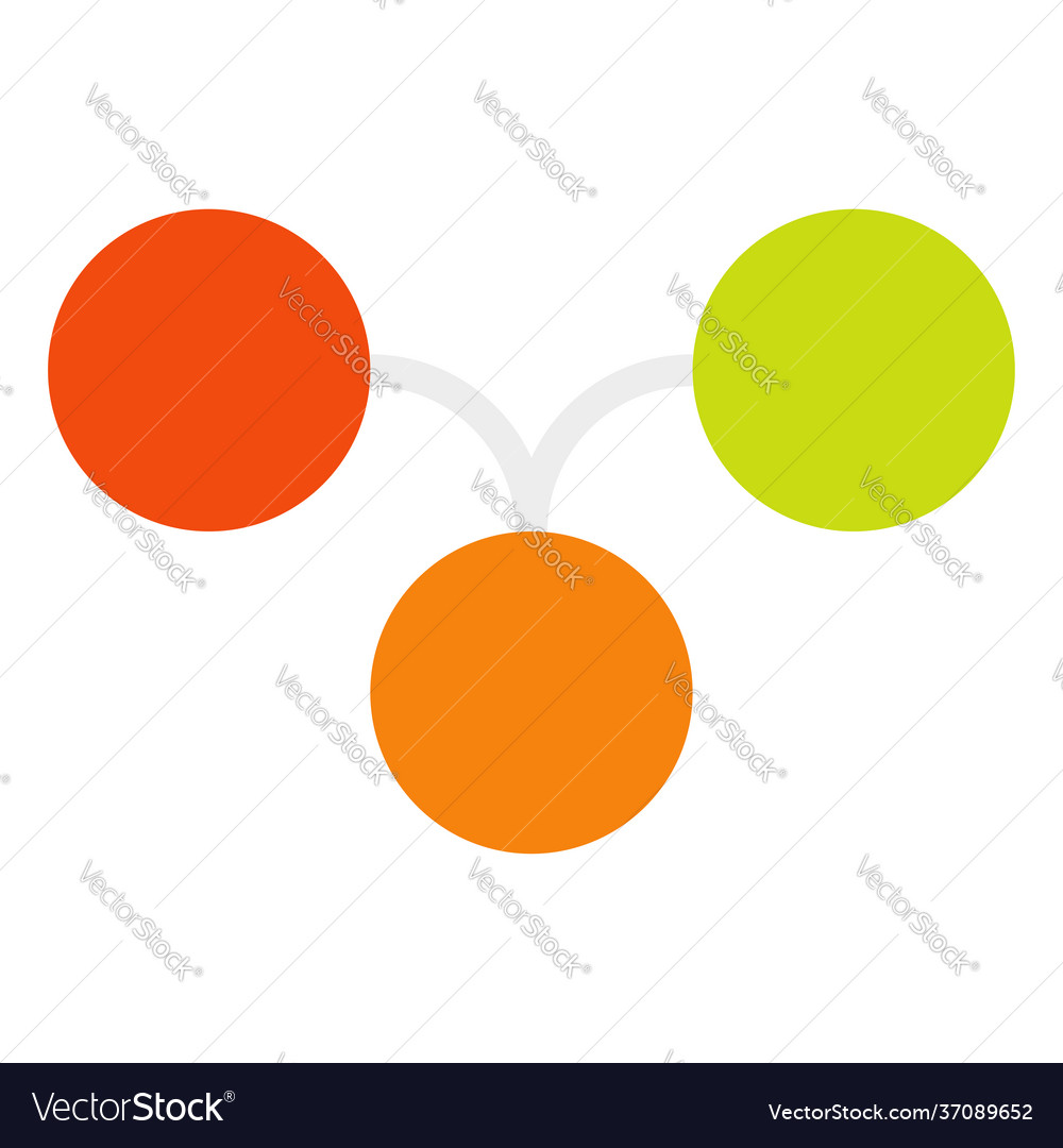 Nodes circles with connections interconnected vector image Nodes circles with connections interconnected