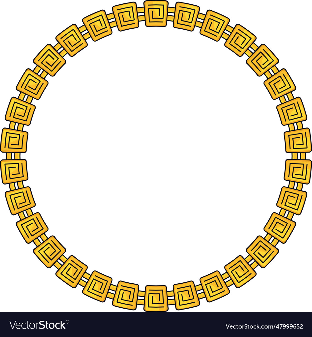 Round chain frame circle chains border boho