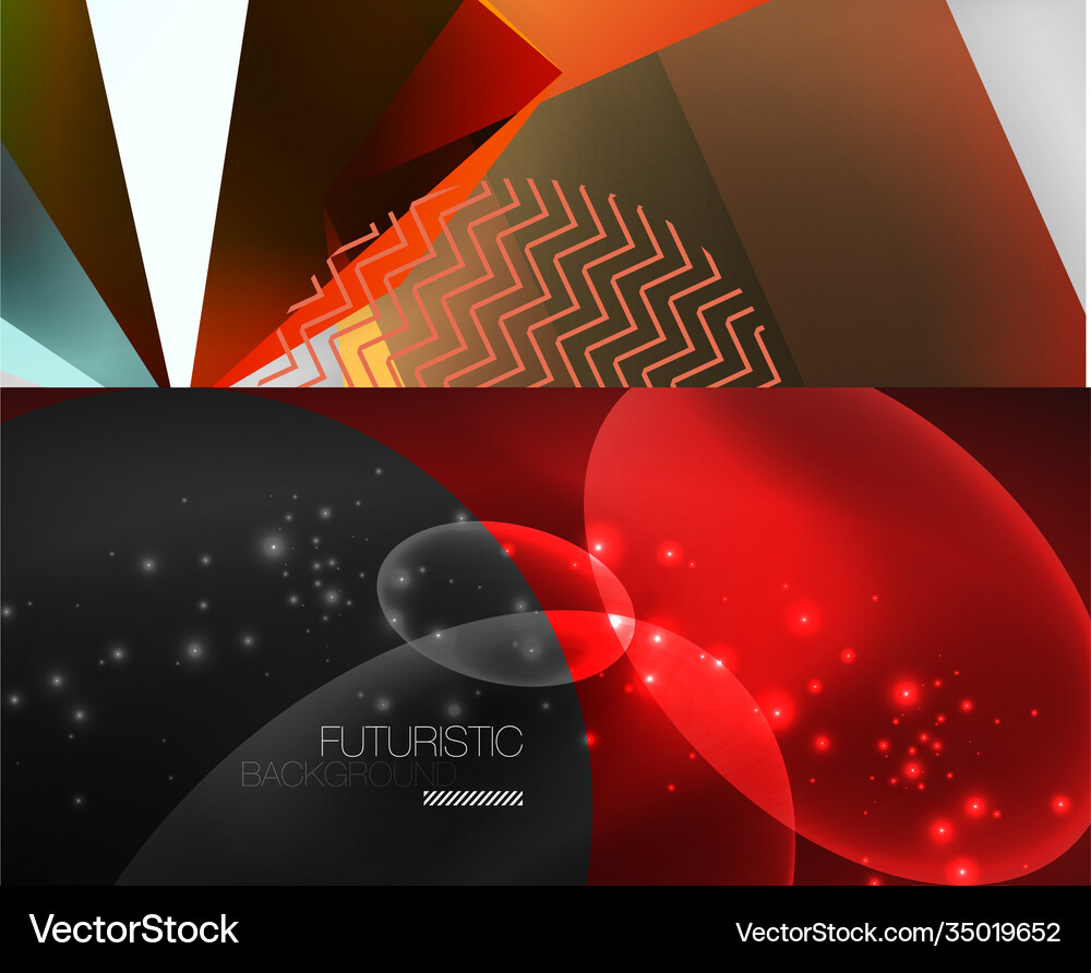 Set geometric backgrounds Royalty Free Vector Image