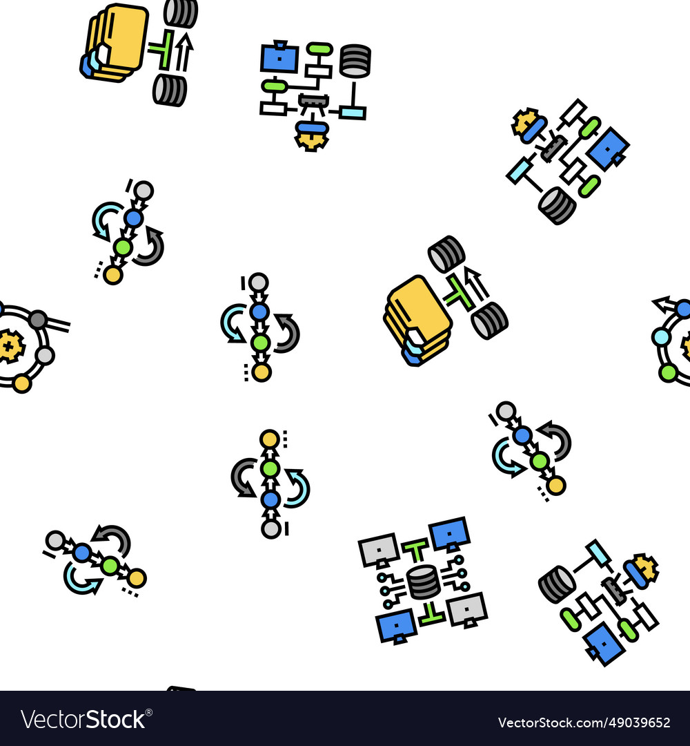 System analyst data seamless pattern vector image System analyst data seamless pattern