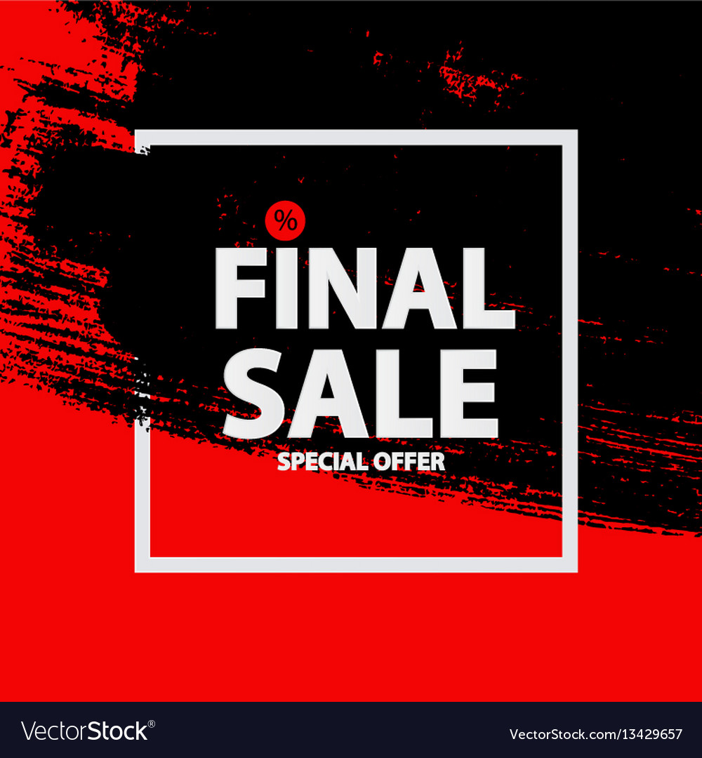 abstract brush stroke designs final sale banner vector image