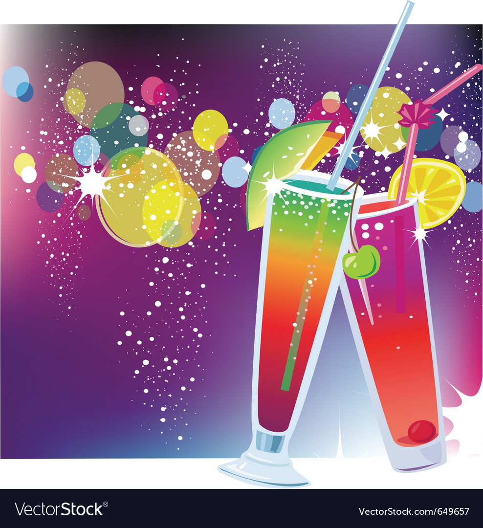 Cocktails Royalty Free Vector Image Vectorstock 6367