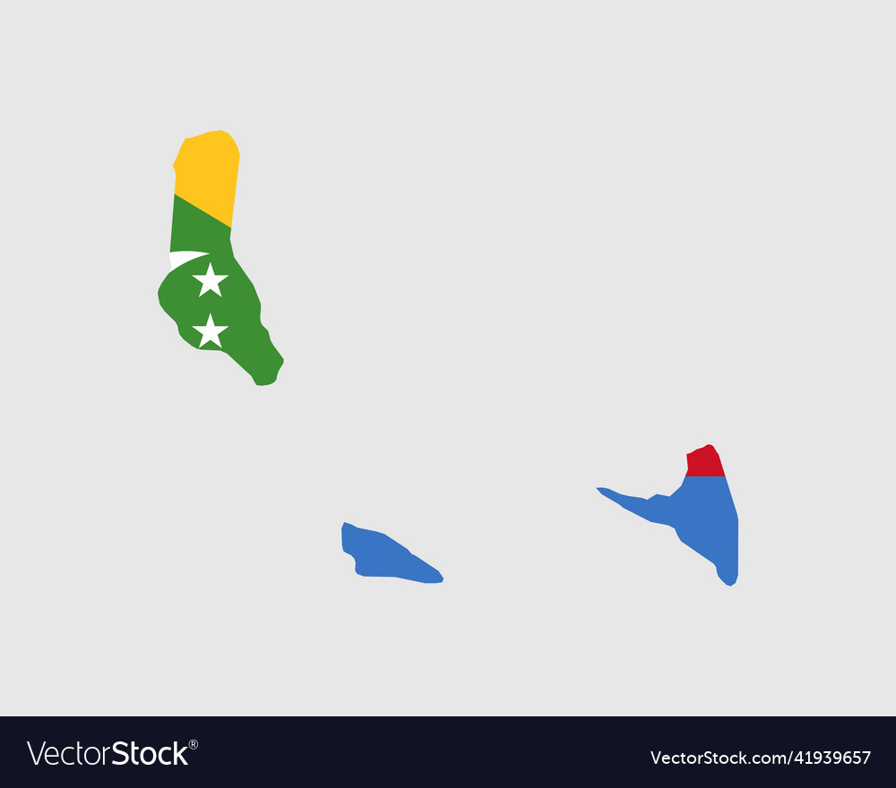 Comoros Karte Flagge