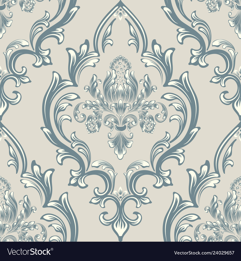 Damask seamless pattern element classical vector image Damask seamless pattern element classical