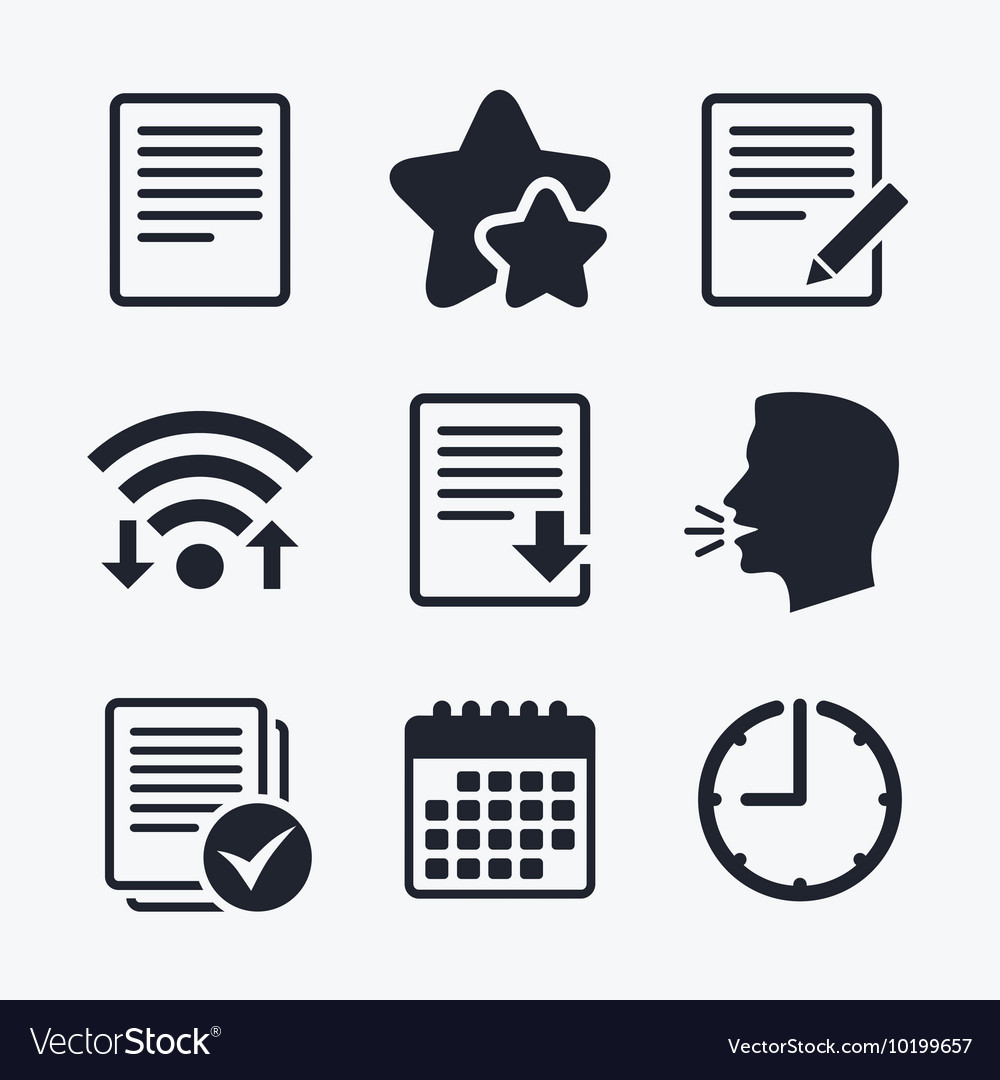 Document icons download file and checkbox