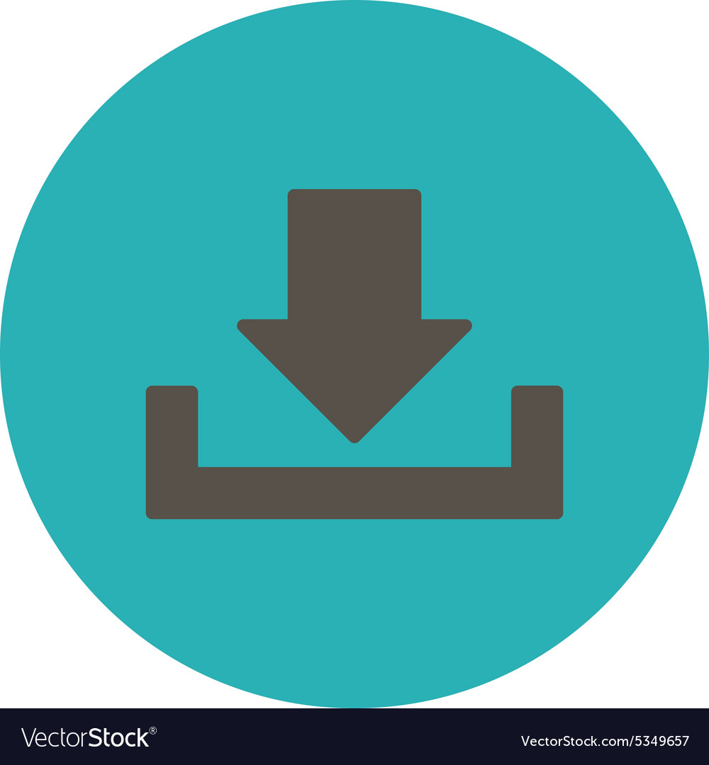 Download flat grey and cyan colors round button