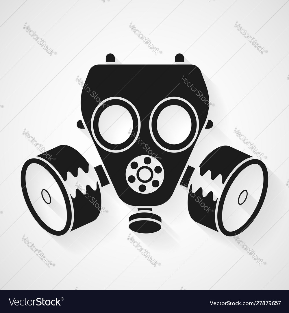 Gas mask icon for web design and desktop