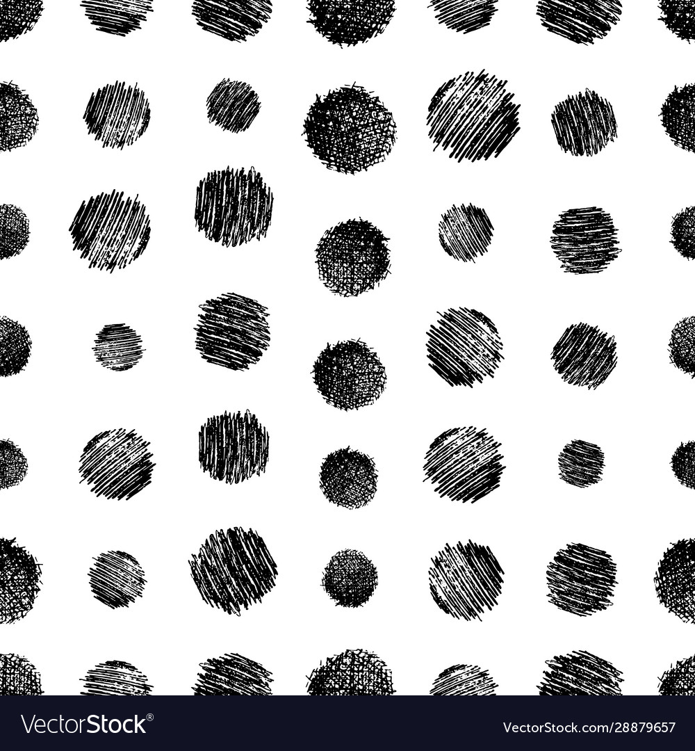 Hand Drawn Scribble Circle Pattern