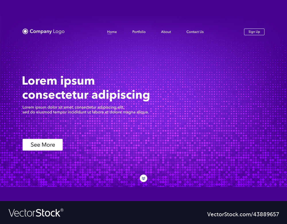 Landing page abstract background website template vector image Landing page abstract background website template