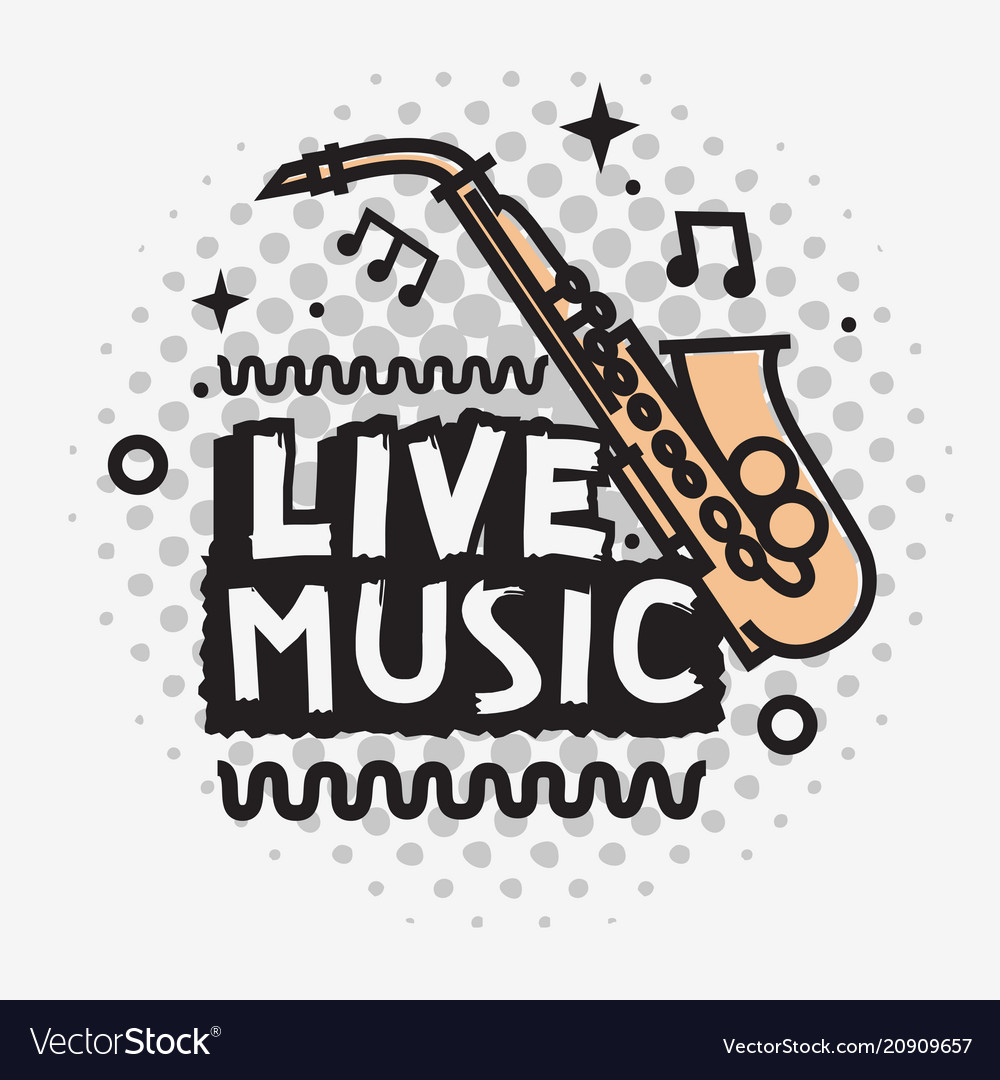 Live music in the concert design Royalty Free Vector Image