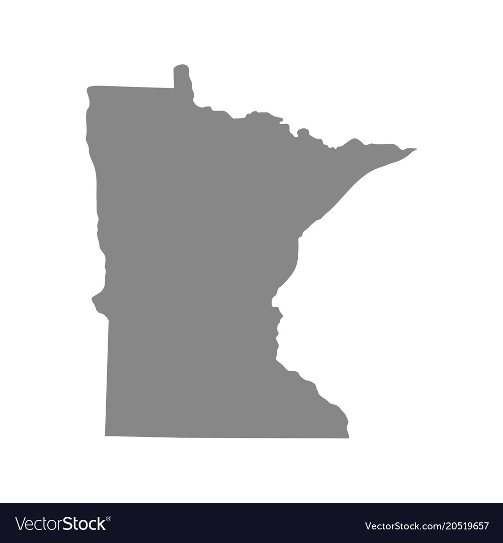 Map us state minnesota Royalty Free Vector Image