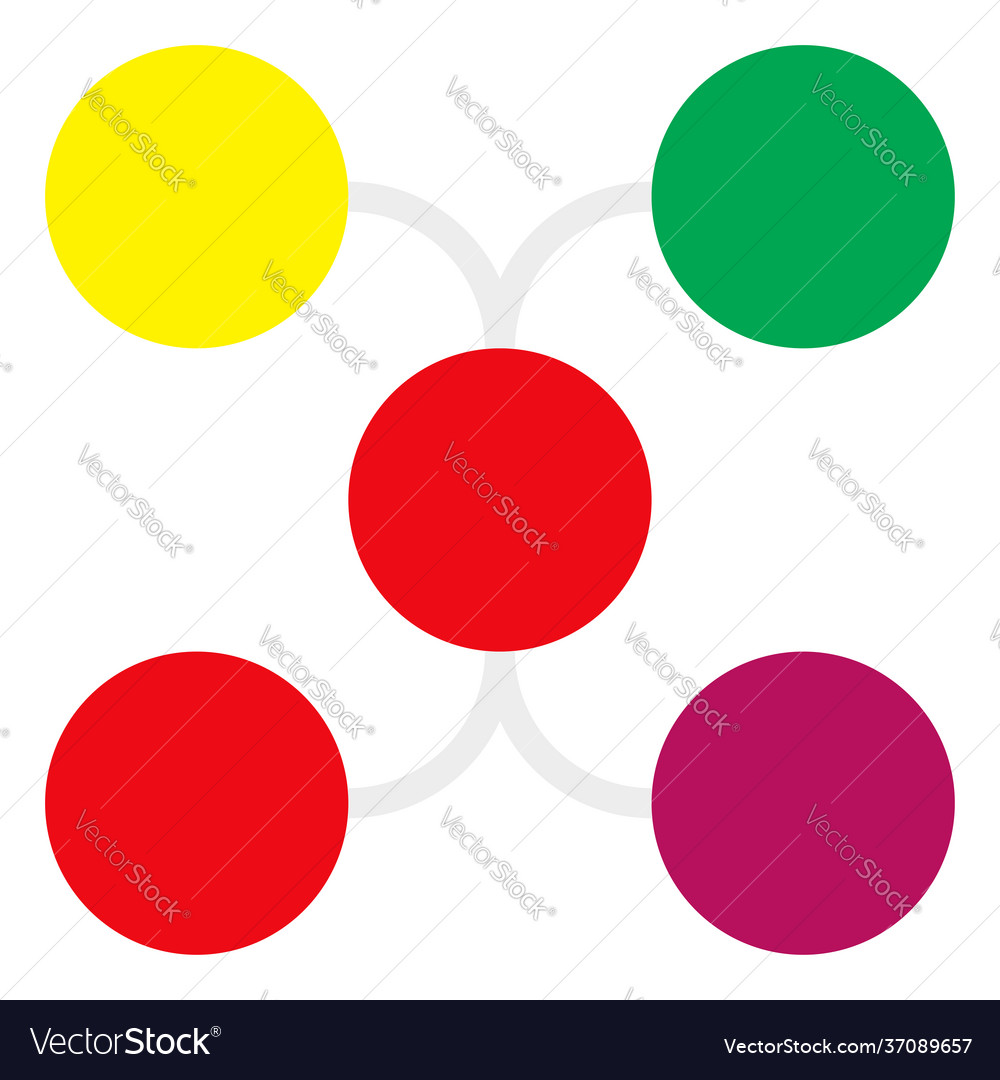 Nodes circles with connections interconnected vector image Nodes circles with connections interconnected