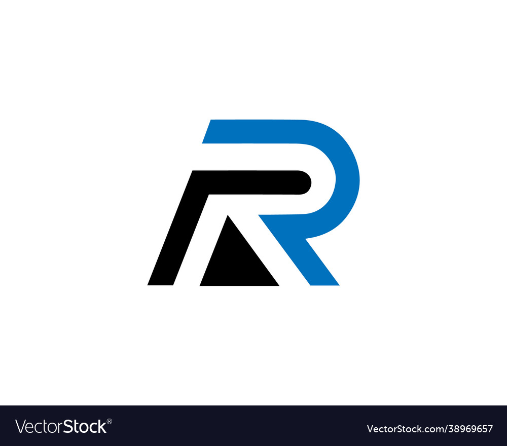 Rr letter logo design Royalty Free Vector Image