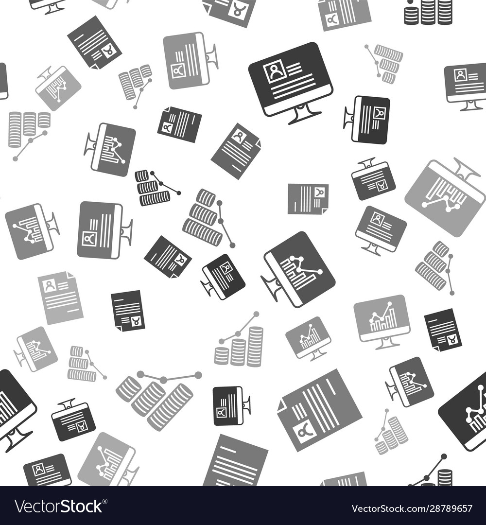 Set computer monitor with resume vector image Set computer monitor with resume