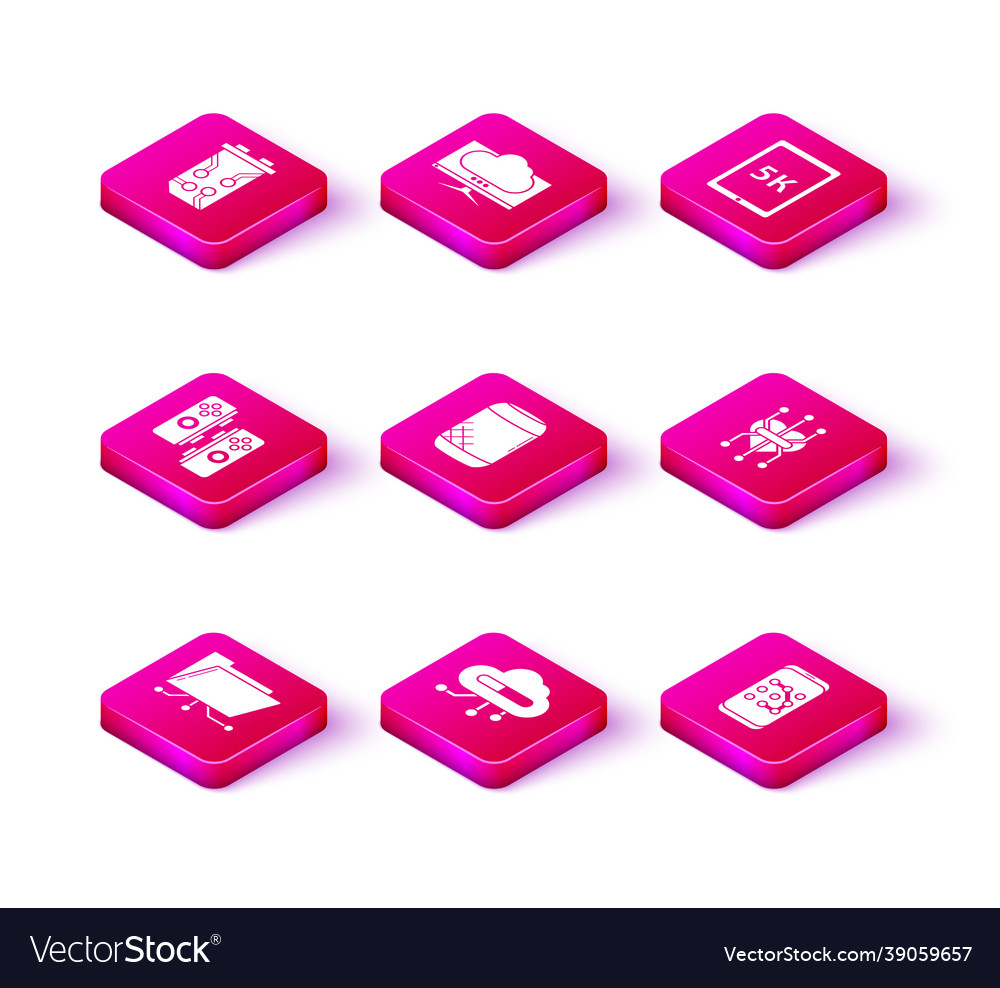 Set folder and lock internet of things gamepad vector image Set folder and lock internet of things gamepad