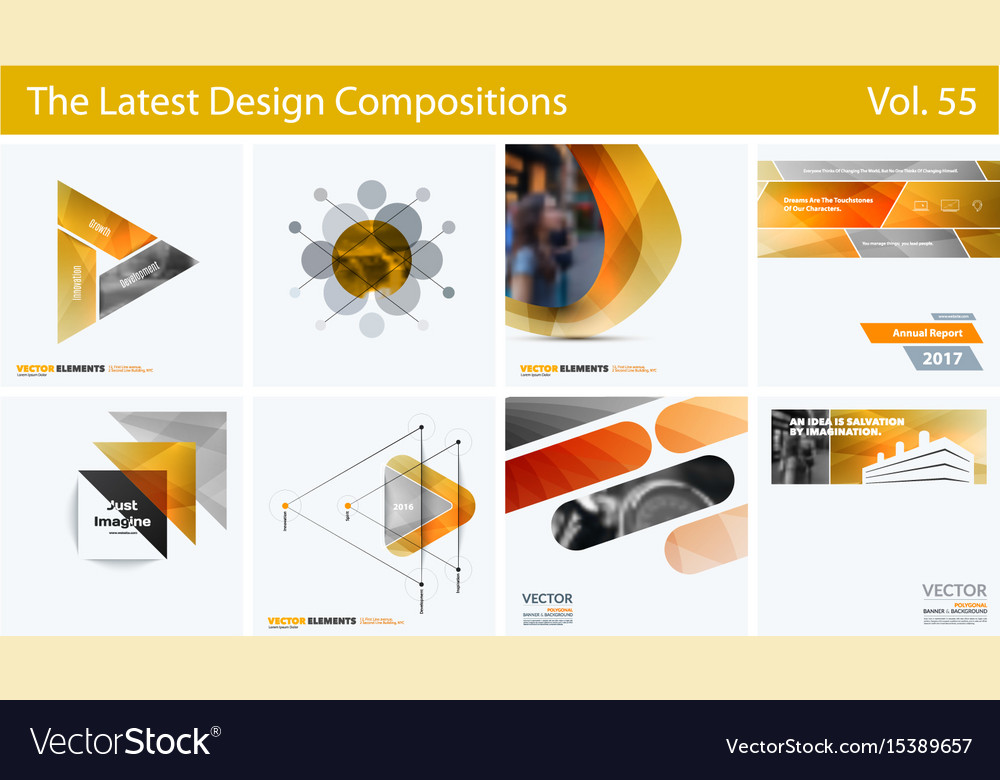 Set of abstract design elements for graphic