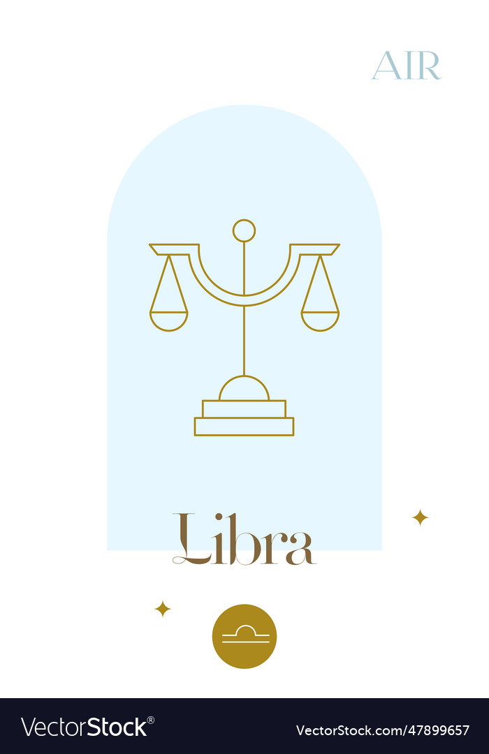 Zodiac air libra Royalty Free Vector Image - VectorStock