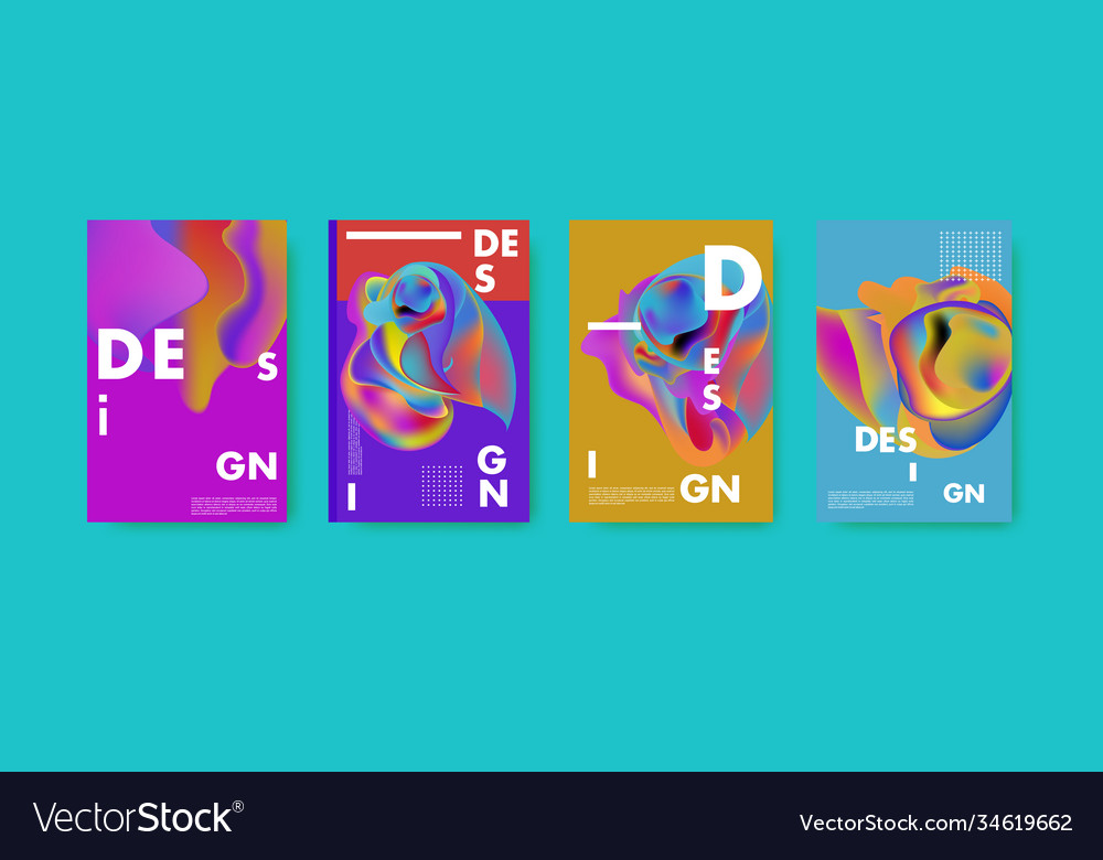 Abstract colorful liquid and fluid pattern Vector Image Abstract colorful liquid and fluid pattern