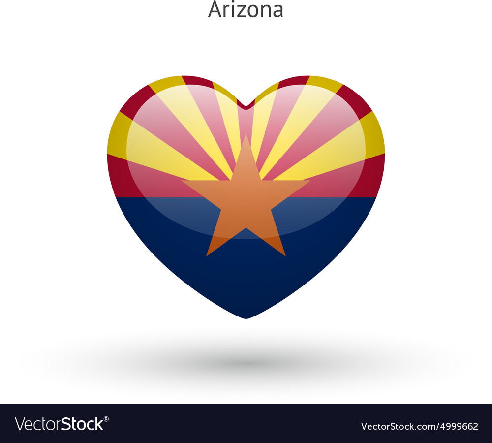 Arizona State Heart Flag Icon