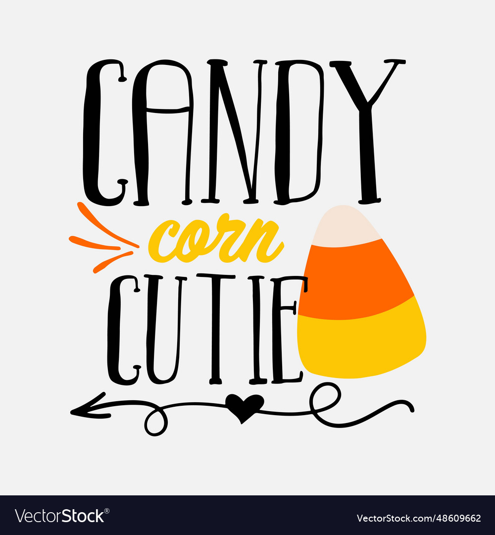 Candy corn cutie cricut svg craft cutting files Vector Image