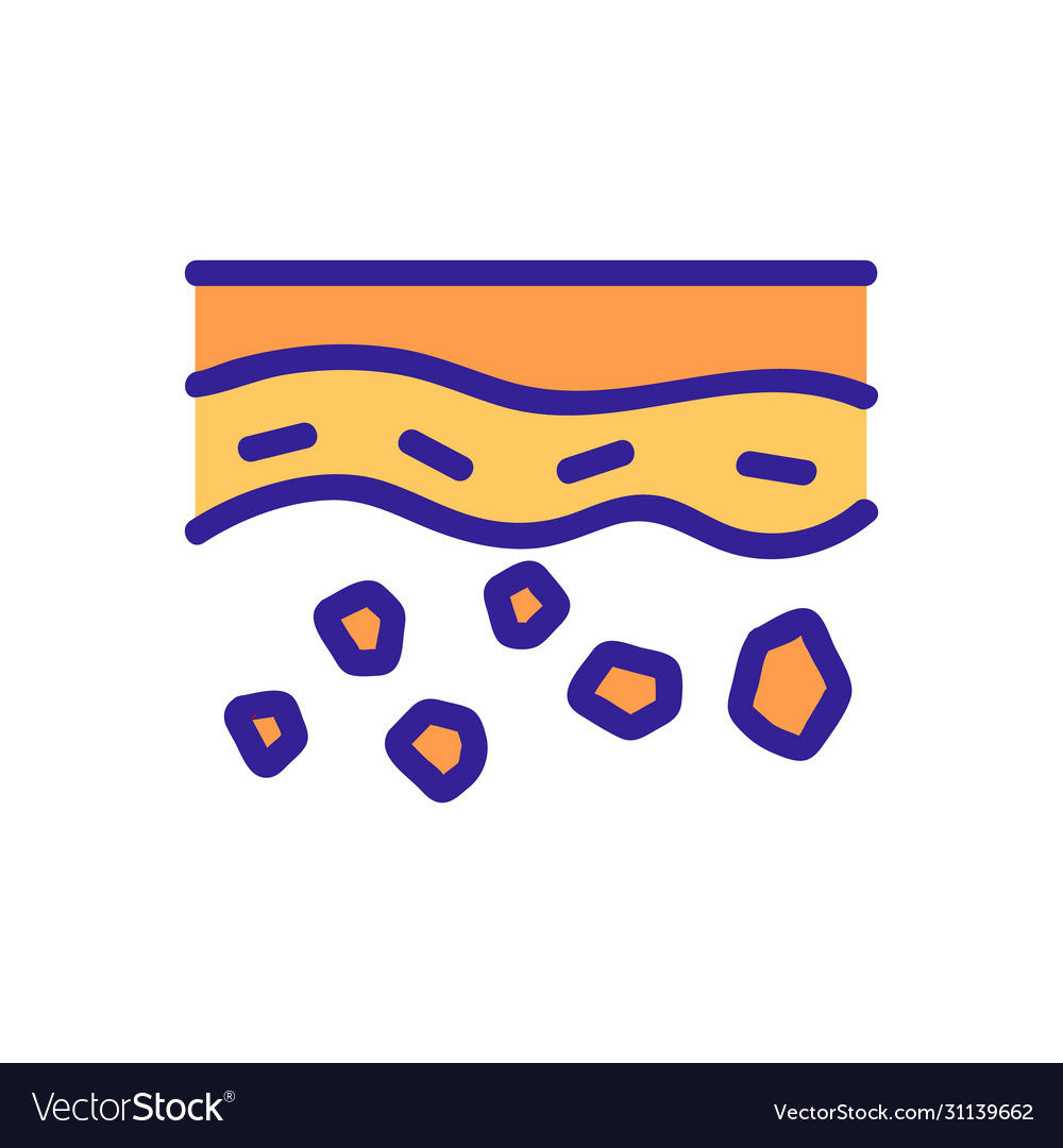 Deep layer stones in soil icon outline vector image Deep layer stones in soil icon outline