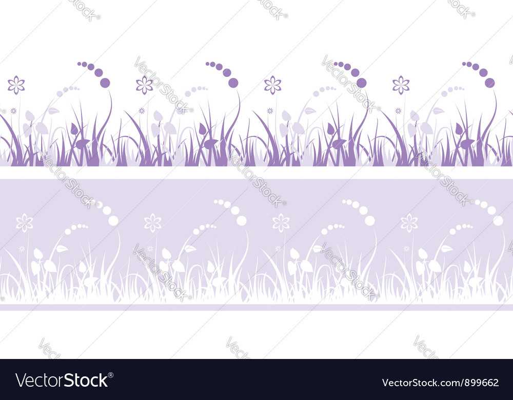 Grass pattern with flowers