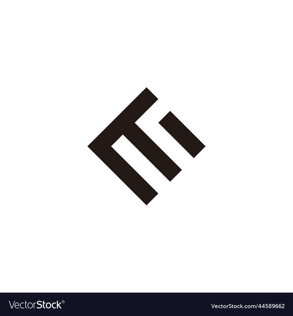 Letter t and m square geometric symbol simple logo