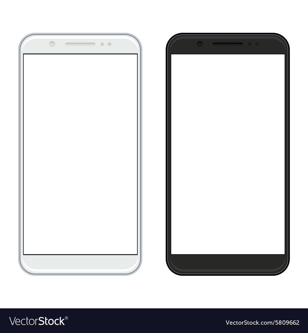 Modern smartphones isolated on white