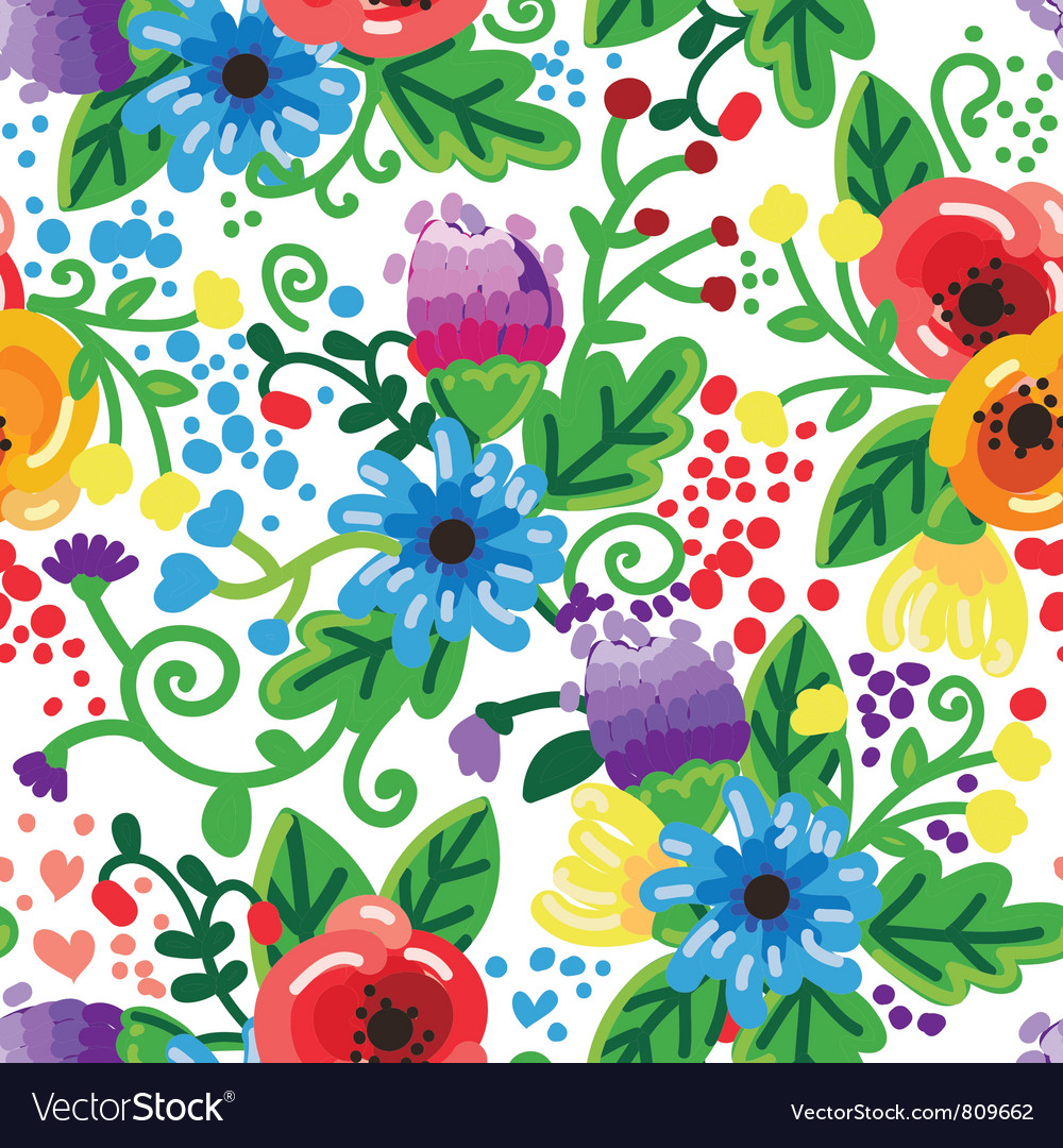 Seamless background with flowers ornament